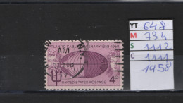 PRIX FIXE Obl 648 YT 734 MIC 1112 SCO 1111 GIB Neptune Globe Vierge De La Mer 1958  58A/07 - Usados