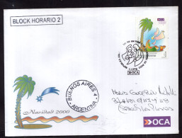 Argentina - 2000 - Private Post "OCA" - Circulated FDC - Christmas - Lettres & Documents