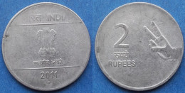 INDIA - 2 Rupees 2011 "Hasta Mudra" KM# 327 Republic Decimal Coinage (1957) - Edelweiss Coins - Géorgie