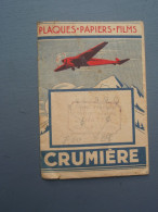 Pochette  " Plaques.Papiers.Films  "  CRUMIERE. 1939 - Supplies And Equipment