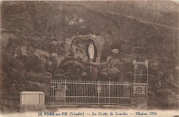 - Vendée -ref-F167- Le Poiré Sur Vie - La Grotte De Lourdes - Mission 1934 - Vierge - Grottes - Religions - - Poiré-sur-Vie