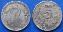 INDIA - 5 Rupees 2010 "Lotus Flowers" KM# 373 Republic Decimal Coinage (1957) - Edelweiss Coins - Georgië