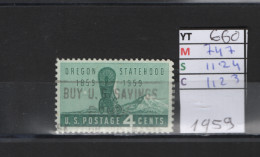 PRIX FIXE Obl 660 YT 747 MIC 1124 SCO 1123 GIB Chariot De Colons & Mont Hood 1959 Etats D'unis 58A/08 - Oblitérés