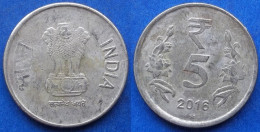 INDIA - 5 Rupees 2016 "Lotus Flowers" KM# 399.1 Republic Decimal Coinage (1957) - Edelweiss Coins - Georgië