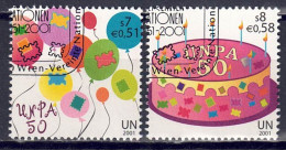 UNO Wien 2001 - 50 Jahre UNPA, Nr. 342 - 343, Gestempelt / Used - Usados