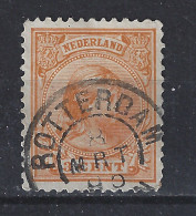 NVPH Nederland Netherlands Pays Bas Niederlande Holanda 34 CANCEL ROTTERDAM Kleinrond ; Wilhelmina 1891 - Gebraucht
