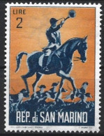 San Marino 1962. Scott #530 (M) Hound Master On Horseback - Ongebruikt