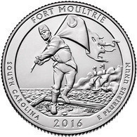 USA EEUU 25 CENTS. QUARTER DOLLAR FUERTE MOULTRIE 2016 D O P A ELEGIR UNC NEW - 2010-...: National Parks