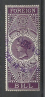 INDIA Foreign Bill Revenue Tax 6 Annas O Queen Victoria - Dienstzegels