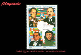 CUBA MINT. 1993-12 INTEGRACION LATINOAMERICANA. BLOQUE DE CUATRO - Ongebruikt