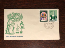 BRAZIL FDC COVER 1977 YEAR PHARMACOLOGY PHARMACY HEALTH MEDICINE STAMPS - Covers & Documents