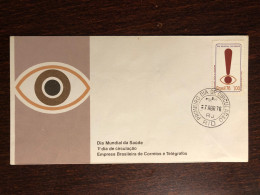 BRAZIL FDC COVER 1976 YEAR BLIND OPHTHALMOLOGY HEALTH MEDICINE STAMPS - Cartas & Documentos