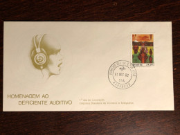 BRAZIL FDC COVER 1982 YEAR DEAF PEOPLE HEALTH MEDICINE STAMPS - Covers & Documents