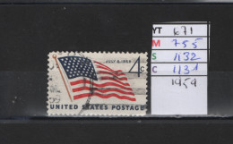 PRIX FIXE Obl 671 YT 755 MIC 1132 SCOT 1131 GIB Nouveau Drapeau 49 étoiles 1959  58A/08 - Gebraucht