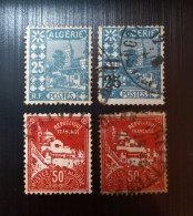 Algérie 1927 Timbres De 1926 Avec Surcharge 25  & 1930 Mosquée De La Pêcherie - Alger - Used Stamps