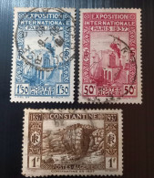 Algérie 1937 Exposition Internationale De Paris 1937 – Pavillon Algérien De L'exposition & 1937 Vue De Constantine - Used Stamps