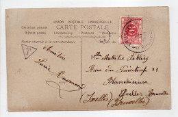 - CARTE POSTALE Pour IXELLES (Belgique) 14.3.1911 - TAXÉE 10 C. - - Sonstige & Ohne Zuordnung