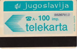 TARJETA DE YUGOSLAVIA DE 100 IMP - MAZQUITE ZAGREB - Joegoslavië