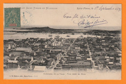 1907 - SPM - Timbre à 5 Centimes Groupe Sage Sur CP NON Colorisée Vers TOULON - Panorama De La Ville Vue Du Nord - Cartas & Documentos