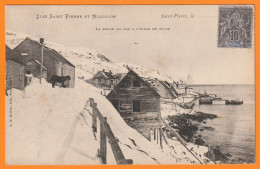 1903 - SPM - Timbre à 10 Centimes Groupe Sage Sur CP Vers NANCY - La Route Du CAP A L'AIGLE En Hiver - Lettres & Documents