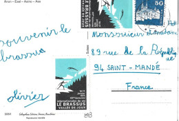 Suisse - Carte Postale - Anon - Vignettes " 1971, XX épreuves Internationales De Ski - Le Brassus, Vallée De Joux" - Le Chenit