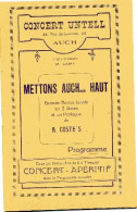 32 - AUCH - Concert Untell - Mettons Auch.....Haut - Programme 25 Pages - Peu Courant - - Midi-Pyrénées