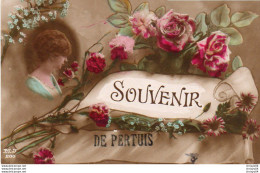 1V4 JE   84 Pertuis Souvenir Bouquet De Fleurs - Pertuis