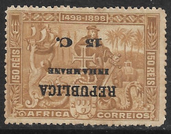 Inhambane – 1913 Sea Way To India Over Africa Stamps 15 C. Over 150 Réis INVERTED Overprint - Inhambane