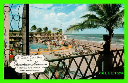 MIAMI BEACH, FL - THE SHOREHAM-NORMAN HOTELS AND VILLAS - TRAVEL IN 1957 - TWIN HOTELS AND VILLAS - - Miami Beach