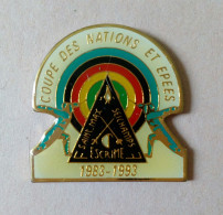 Pin's Coupe Des Nations Et Epées 1983-1993 Escrime Saint Max Seichamps - Schermen