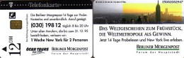 Telefonkarte R 09 08.95 Berliner Morgenpost - Sin Clasificación