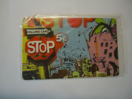 GREECE  PREPAID   MINT   CARDS  STOP GRAFITTI  PAINTINGS 2 SCAN - Culture
