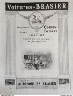 1907 PUBLICITÉ - VOITURES BRASIER VAINQUEUR DE LA COUPE GORDON BENNETT - LA VIE AU GRAND AIR - Libri