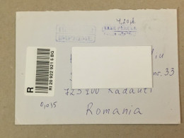 Bulgaria Used Letter Stamp Cover Registered Barcode Label Printed Sticker 2015 - Lettres & Documents