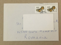 Bulgaria Used Letter Stamp Cover Registered Barcode Label Printed Sticker 2013 Butterfly Papillon - Covers & Documents