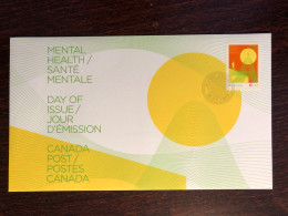 CANADA FDC COVER 2010 YEAR MENTAL HEALTH PSYCHIATRY HEALTH MEDICINE STAMPS - Lettres & Documents