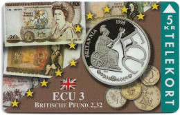 Denmark - TS - Ecu - England - TDTP093B - 10.1995, 1.200ex, Used - Danimarca