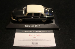 TATRA 603 1957 ATLAS VOITURES MYTHIQUES AVEC BOITE PLAQUE ET CERTIFICAT NBO 1/43 TTB - Other & Unclassified