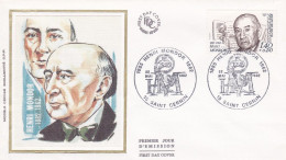 FDC Soie -- 1982 -- Henri MONDOR   ---- Cachet  St CERNIN -- 15 - 1980-1989