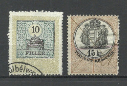 UNGARN HUNGARY Revenue Tax Steuermarken , 2 Stamps, O - Fiscaux