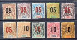 Grande Comore 1912 N°20/29 * TB Cote 24€ - Used Stamps