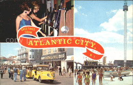 71967503 Atlantic_City_New_Jersey Two Girls Slot Machines Boardwaik Tram Car Rid - Altri & Non Classificati