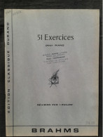 JOHANNES BRAHMS 51 EXERCICES POUR PIANO PARTITION EDITIONS DURAND - Keyboard Instruments