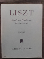 FRANZ LISZT 1ERE ANNEE DE PELERINAGE PIANO PARTITION MUSIQUE URTEXT HENLE VERLAG - Klavierinstrumenten