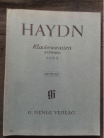 JOSEPH HAYDN SONATES VOLUME 2 POUR PIANO PARTITION MUSIQUE URTEXT HENLE VERLAG - Klavierinstrumenten