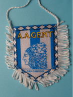 A.A. GENT - A-R-A GANTOISE >> WIMPEL (Drapeau) FANION De FOOTBALL / VOETBAL (Pennant) > ( See Scan ) +/- 10 X 8 Cm.! - Bekleidung, Souvenirs Und Sonstige