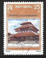 NEPAL. N°454A Oblitéré De 1987. Temple Hindou. - Hindouisme