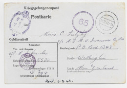 GERMANY POSTKARTE STALAG  TO WELLINGTON NEW ZEALAND 20.11.1942 + CENSOR - Cartas & Documentos