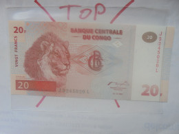 CONGO 20 FRANCS 1997 Neuf (B.33) - Demokratische Republik Kongo & Zaire