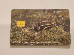 CUBA-(CU-ETE-0032)-Pygmy Frog-(18)-($20)-(0001871033)-used Card+1card Prepiad Free - Cuba